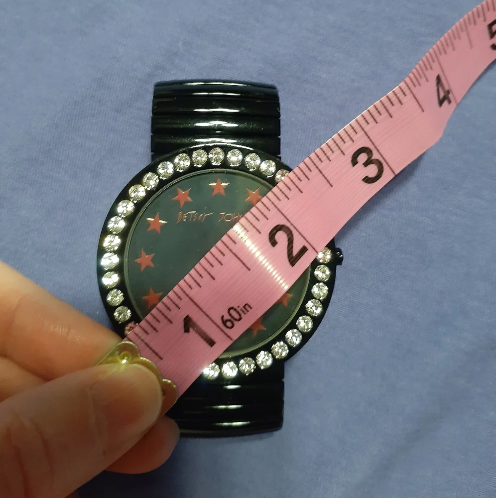 Betsey Johnson big black red star watch *Vintage!* *Rare!*
